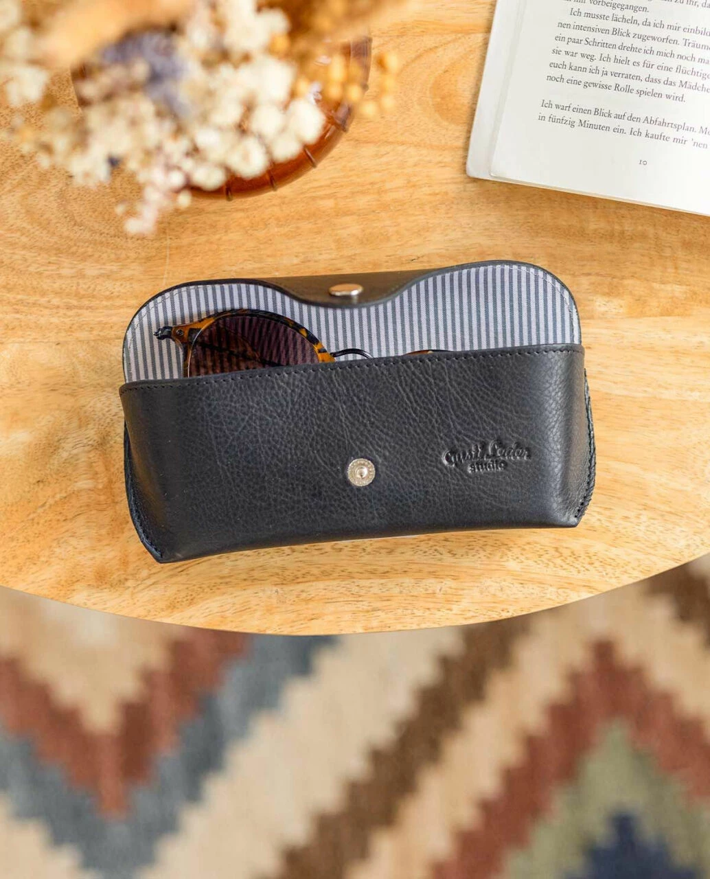 Cornelius Brilleetui Læderbrilleetui Læderetui Til Briller Sort Læder 4 Cornelius Brilleetui Læderbrilleetui Læderetui Til Briller Sort Læder - Billede 4