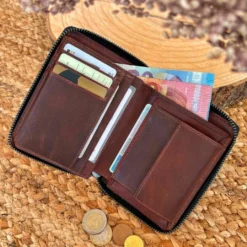 Darian Pung Tegnebog Pengepung Brun Læder -Taske Salgsbutik Insta Darian 2A182 22 6 2 1280x1280