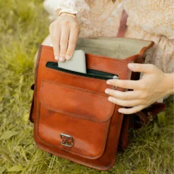 Eleanor Rygsæk Læderrygsæk Lædertaske Dame Herre Brun Læder -Taske Salgsbutik Insta Eleanor K58b 1 2 1280x1280