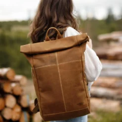 Joy Rygsæk Læderrygsæk Hverdagsrygsæk Backpack Brun Læder -Taske Salgsbutik Insta Joy 2M112 20 5wpb 3 1280x1280