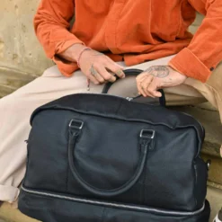 Justin Rejsetaske I Læder Sportstaske Håndbagage Sort Læder 36L -Taske Salgsbutik Insta Justin 2R44 20 55wp 7 1280x1280