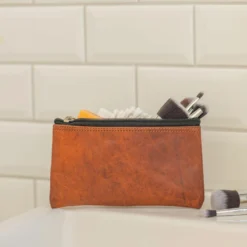 Lucy Pung Tegnebog Make-up-taske Tobakspung Rejsetaske Kosmetiktaske Vintage Brun Læder -Taske Salgsbutik Insta Lucy A137b 4 1280x1280