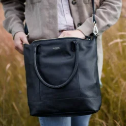 Mia Shopper Lædershopper Håndtaske Dame Arbejdstaske Sort Læder -Taske Salgsbutik Insta Mia 2H190 48 6 3 1280x1280