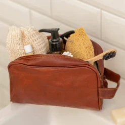 Piet Toilettaske Kosmetiktaske Make-up Pung Brun Læder -Taske Salgsbutik Insta Piet A81 4 1280x1280