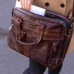 Ripley Arbejdstaske Computertaske Skuldertaske Herre Brun Læder -Taske Salgsbutik Insta Ripley 2B47 20 3wp 2 1280x1280