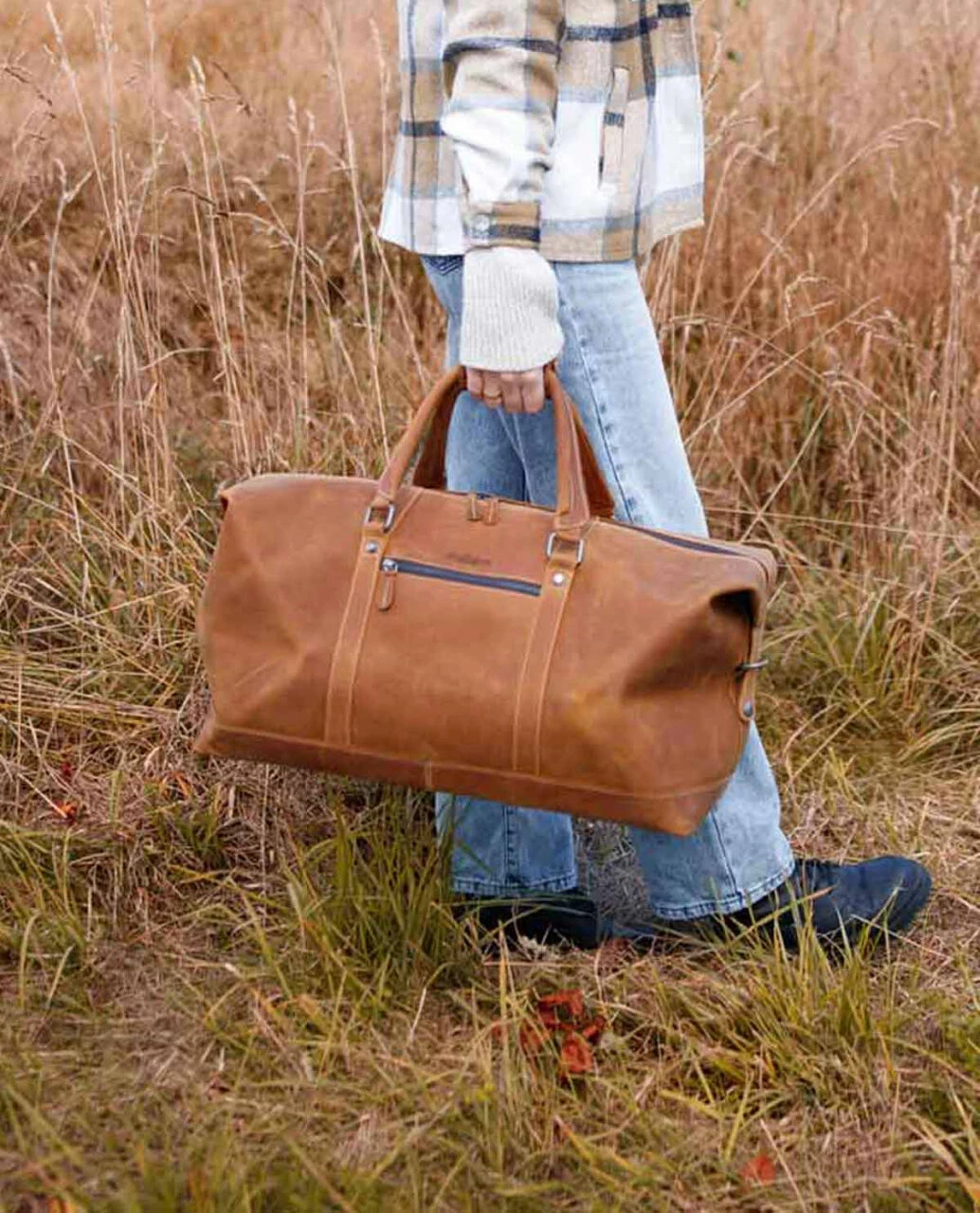 Ruben Rejsetaske Sportstaske Håndbagage Retro Brun Læder 36L 5 Ruben Rejsetaske Sportstaske Håndbagage Retro Brun Læder 36L - Image 5