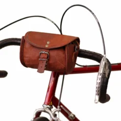 Rudi A. Sadeltaske Cykeltaske Sadel Taske Værktøjstaske Brun Læder