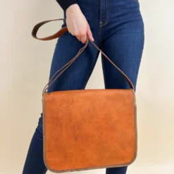 Taylor 11" Skuldertaske Læderhåndtaske Collegetaske Brun Læder