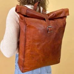 Niklas Kurertaske Rygsæk Læderrygsæk Vintage Cityrygsæk Rygsæk Til Udendørs Brug Laptoptaske Universitetsrygsæk Vandrerygsæk Brun Læder