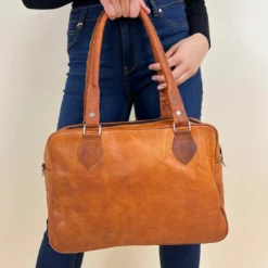 Emily Håndtaske Skuldertaske Læderhåndtaske Shopper Brun Læder -Taske Salgsbutik M25 model 1 1280x1280