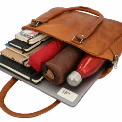 Emily Håndtaske Skuldertaske Læderhåndtaske Shopper Brun Læder -Taske Salgsbutik M25 innen1 Handtasche leder 1280x1280