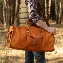 Oscar Rejsetaske Bagage Håndbagage Sportstaske Brun Læder -Taske Salgsbutik R2 insta 1280x1280