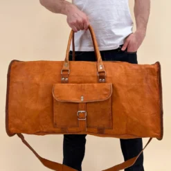 Oscar Rejsetaske Bagage Håndbagage Sportstaske Brun Læder -Taske Salgsbutik R2 model 1 1280x1280