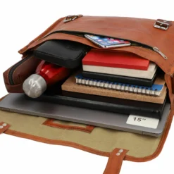 John 15" Skuldertaske Lædertaske Håndtaske Taske Brun Læder -Taske Salgsbutik U2 innen1 Umh ngetasche leder 1280x1280